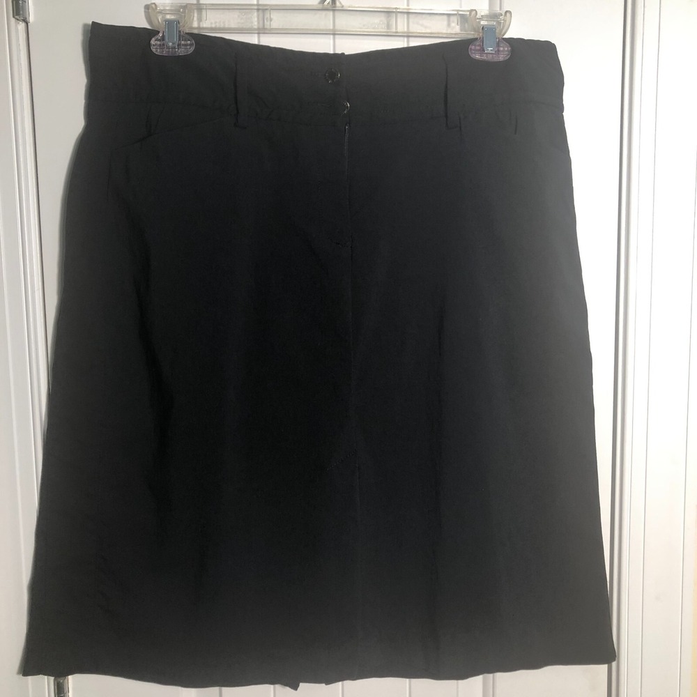 Tommy Hilfiger Y2K Womens 14 Black Stretch Knee Skirt Preppy‎ Goth Dark Academia